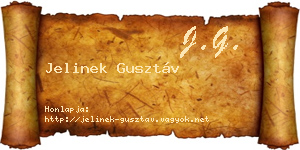 Jelinek Gusztáv névjegykártya
