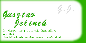 gusztav jelinek business card